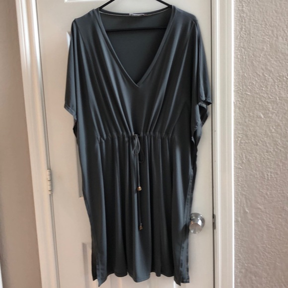 Calvin Klein Flutter Sleeve Dress - Picture 5 of 9